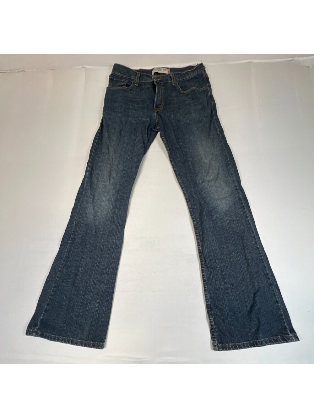 Levi's Men's 34x34 527 Low Boot Cut Blue Cotton Denim Jeans Pants